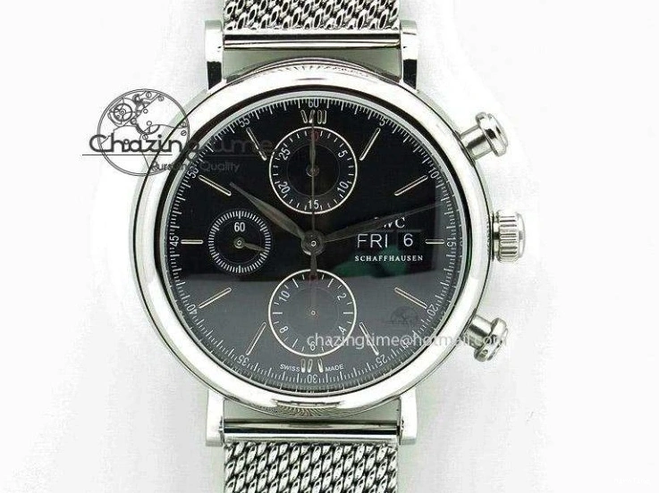 MIROTIME 0601 Lightweight Portugieser Automatic SS IW501708 APSF 1:1 Best Edition Light Blue Dial on Gray Leather Strap A 7012